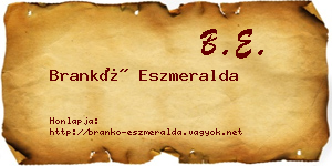 Brankó Eszmeralda névjegykártya